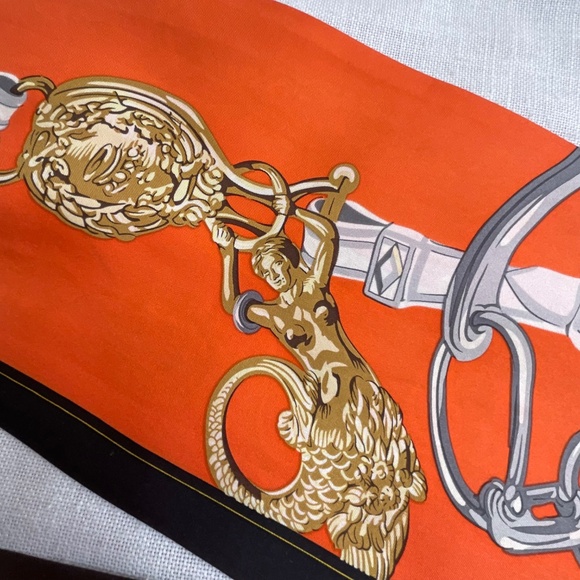 Hermes Bridges De Gala Maxi Twilly 100% Silk  8”x74”Made in France - Picture 10 of 16